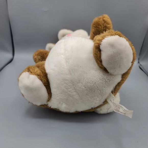 Daekor Vintage Pot Belly Bunny Rabbit Brown White 1979 16” Plush Stuffed Animal - Picture 12 of 16